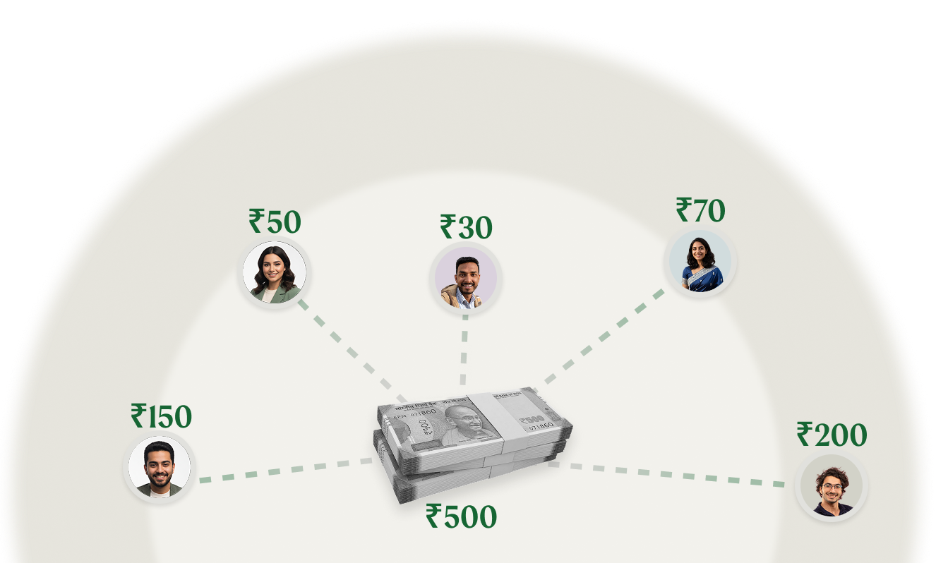 A lending portfolio distributed across multiple borrowers